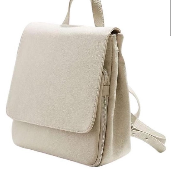 Urban Outfitters Faux Leather Gray Taupe Backpack - Picture 2 of 10